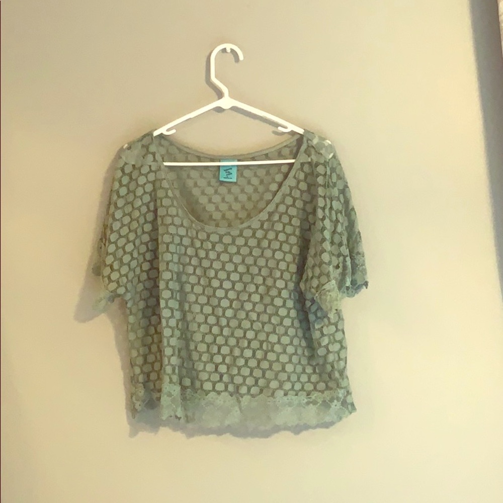 Light green crop top